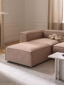 Sofa-Hocker Lennon aus Leinen-Mix, Bezug: 50 % Viskose, 25 % Leinen, Gestell: Fichtenholz, Sperrholz, m, Füße: Kunststoff Dieses Produkt, Leinen-Mix Rostrot, B 88 x T 88 cm