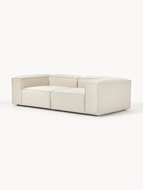 Modulares Sofa Lennon (3-Sitzer), Bezug: 100 % Polyester Der strap, Gestell: Massives Kiefernholz, Spe, Füße: Kunststoff Dieses Produkt, Webstoff Off White, B 238 x T 119 cm