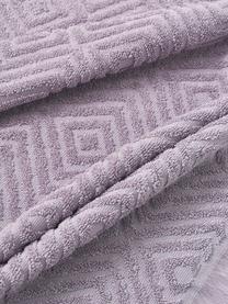 Asciugamano con motivo in rilievo Jacqui, varie misure, Lavanda, Asciugamano, Larg. 50 x Lung. 100 cm, 2 pz