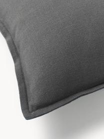 Poszewka na poduszkę z bawełny Vicky, 100% bawełna, Ciemny szary, S 30 x D 50 cm