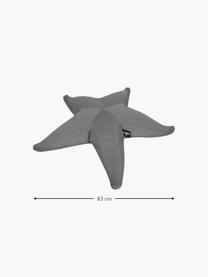 Pouf sacco piccolo da esterno fatto a mano Starfish, Rivestimento: 70% PAN + 30% PES, imperm, Grigio scuro, Larg. 83 x Lung. 83 cm