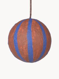 Weihnachtskugel Sphere, Ø 8 cm, 3 Stück, Baumwollzellstoff, Braun, Royalblau, Ø 8 cm