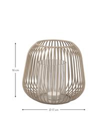 Portavelas Illuminate, Greige, Ø 17 x Al 16 cm
