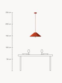 Lampada a sospensione The Pleat, Paralume: vetro opale, Rosso, Ø 50 cm