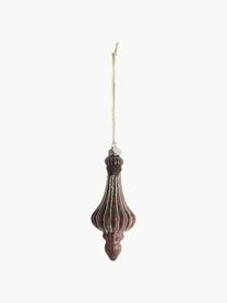 Addobbi per albero di Natale Norille, alt. 16 cm, 4 pz, Vetro, Vino rosso, dorato, Ø 7 x Alt. 16 cm