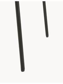 Houten stoelen Nadja met gestoffeerde zitvlak, 2 stuks, Bekleding: polyester Met 100.000 sch, Poten: gepoedercoat metaal, Geweven stof crèmewit, zwart, B 51 x D 52 cm