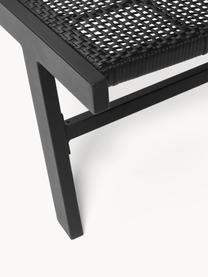 Sillón para exterior en aspecto madera Palina, Estructura: metal con pintura en polv, Asiento: malla de plástico, Negro, An 57 x F 78 cm