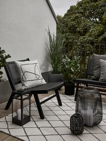 Fauteuil lounge de jardin Palina, Noir, larg. 57 x prof. 78 cm