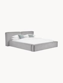 Polsterbett Lennon, Bezug: 100% Polyester Der hochwe, Gestell: Massives Kiefernholz, FSC, Webstoff Hellgrau, B 180 x L 200 cm