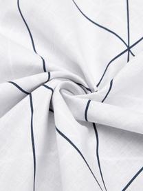 Funda nórdica doble cara de algodón Marla, Azul marino y blanco estampado, Cama 180/200 cm (260 x 220 cm)