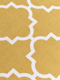 Kissenhülle Lana mit grafischem Muster, 100% Baumwolle, Senfgelb, Weiß, B 30 x L 50 cm