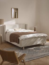 Čalúnená posteľ s úložným priestorom Arche, Lomená biela, Š 140 x D 200 cm
