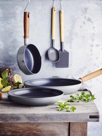 Batería de cocina antiadherente Mayflower Pro, 5 pzas., Gris oscuro, madera oscura, Set de diferentes tamaños