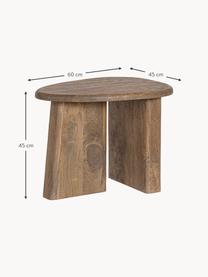 Table basse ovale en bois de manguier Zacatecas, Bois de manguier, enduit, Manguier, larg. 60 x prof. 45 cm