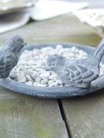 Vogeltränke Bird, Metall, beschichtet, Grau, Ø 13 x H 5 cm