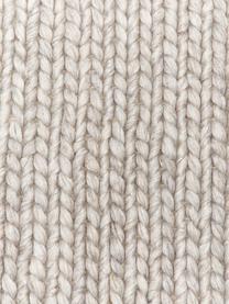 Handgewebter Wollteppich Uno in Taupe mit geflochtener Struktur, Flor: 60% Wolle, 40% Polyester, Taupe, B 120 x L 170 cm (Größe S)