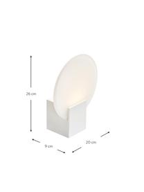 Dimmbare LED-Wandleuchte Hester, Lampenschirm: Glas, Weiß, B 20 x H 26 cm