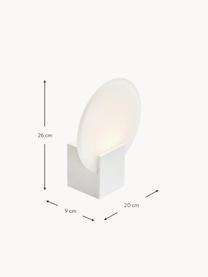 Dimmbare LED-Wandleuchte Hester, Lampenschirm: Glas, Weiss, B 20 x H 26 cm
