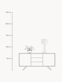 Lampada da tavolo grande di design a LED con luce regolabile Bourgie, Policarbonato riciclato, Bianco, Ø 37 x Alt. 68-78 cm