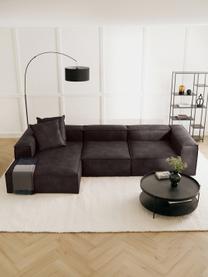 Modulares Ecksofa Lennon aus recyceltem Leder, Bezug: Recyceltes Leder (70 % Le, Gestell: Massives Holz, Sperrholz, Leder Taupe, B 327 x T 180 cm, Eckteil links