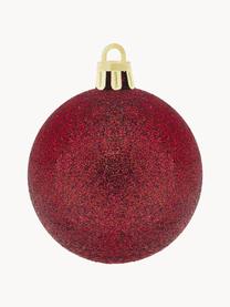 Breukvaste kerstballen Victoria, set van 60, Polystyreen, Donkerrood, wijnrood, goudkleurig, Ø 7 cm