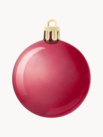 Breukvaste kerstballen Victoria, set van 60, Polystyreen, Donkerrood, wijnrood, goudkleurig, Ø 7 cm