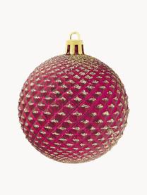 Bruchfeste Weihnachtskugeln Victoria, 60er-Set, Polystyrol, Pink, Ø 7 cm