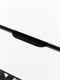 Nachttisch Soran mit Spiegelglas-Oberfläche, Korpus: Mitteldichte Holzfaserpla, Schwarz, Spiegelglas, B 49 x H 50 cm