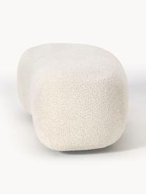Taburetka z plyšového buklé Alba, Plyšová buklé lomená biela, Š 130 x H 62 cm