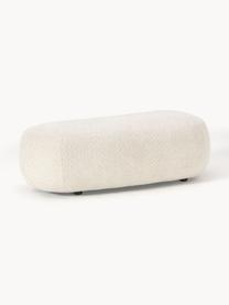 Pouf en peluche-bouclé Alba, Peluche-bouclé blanc cassé, larg. 130 x prof. 62 cm