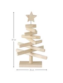 Sapin de Noël décoratif en bois Jobo, Bois, Bois clair, larg. 26 x haut. 37 cm