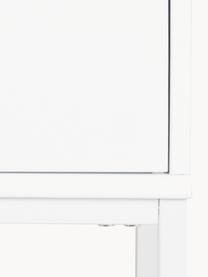 Nachttisch Mitra mit Schublade, Mitteldichte Holzfaserplatte (MDF), lackiert, Metall, pulverbeschichtet, Weiß, B 40 x H 62 cm