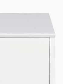 Nachttisch Mitra mit Schublade, Mitteldichte Holzfaserplatte (MDF), lackiert, Metall, pulverbeschichtet, Weiss, B 40 x H 62 cm