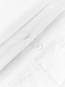 Housse de couette en percale de coton avec décorations tuftées Scout, Blanc, larg. 200 x long. 200 cm