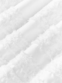 Housse de couette en percale de coton avec décorations tuftées Scout, Blanc, larg. 200 x long. 200 cm