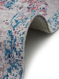 Chenille loper Avignon in vintage stijl, Blauwtinten, B 80 x L 300 cm