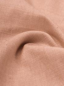 Kussenhoes Camille in abrikooskleur met franjes, 60% polyester, 25% katoen, 15% linnen, Abrikooskleurig, B 45 x L 45 cm