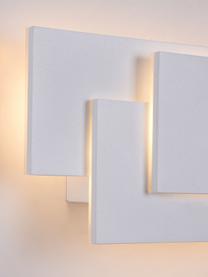 LED-Wandleuchte Trame in rechteckiger Form, Gebrochenes Weiß, B 26 x H 12 cm