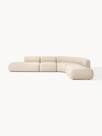 Modulares Ecksofa Sofia (4-Sitzer), Bezug: 100 % Polypropylen Der ho, Gestell: Fichtenholz, Spanplatte, , Füße: Kunststoff Das in diesem , Webstoff Hellbeige, B 385 x T 298 cm