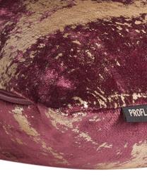 Sametový povlak na polštář s třpytivým vintage vzorem Shiny, Vínově červená