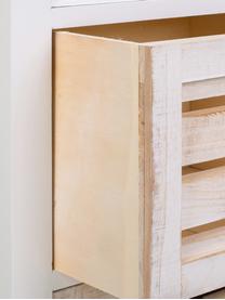 Cómoda Mario, Estructura: madera de paulownia, tabl, Blanco, beige, An 40 x Al 68 cm