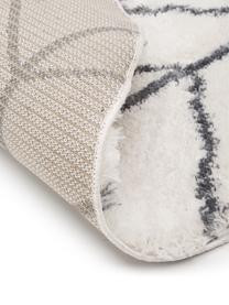 Kulatý koberec s vysokým vlasem Cera, Krémově bílá, Ø 150 cm (velikost M)
