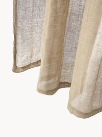 Cortinas semitransparentes con multibanda Ellen, 2 uds., 100% lino, Beige, An 115 x L 250 cm