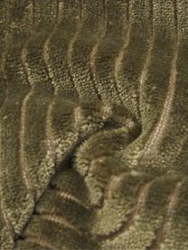 Fluwelen kussenhoes Carraway met structuurpatroon, Groen, 30 x 50 cm