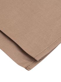 Set lenzuola taupe in cotone ranforce Lenare, Fronte e retro: taupe, 150 x 290 cm + 1 federa 50 x 80 cm