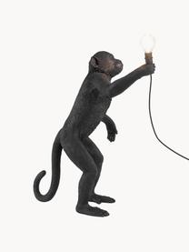 Design outdoor tafellamp Monkey met stekker, Lamp: kunsthars, Zwart, B 46 x H 54 cm