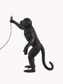 Designová venkovní stolní lampa se zástrčkou Monkey, Černá, Š 46 cm, V 54 cm