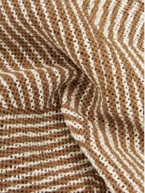 Kissenhülle Nadia mit grafischem Muster, 100%  Baumwolle, Braun, Cremeweiß, B 30 x L 50 cm