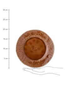 Ręcznie wykonany talerz śniadaniowy Rani, Kamionka, Brązowy, Ø 20 cm