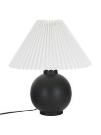 Keramik-Tischlampe Vivid mit Plissee-Schirm, Lampenschirm: 100% Baumwolle, Schwarz, Ø 36 x H 40 cm